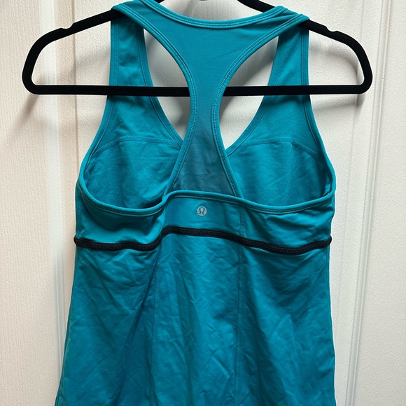 Lululemon woman Teal Racerback Athletic Tank Top, no pads size 10/NWOT#404 - Picture 2 of 3